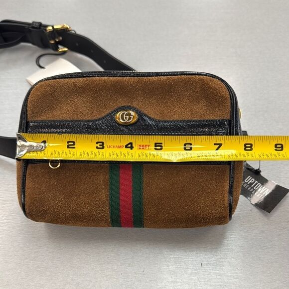 Gucci Brown and Black Belt Bag with Signature Webbing - Picture 10 of 11